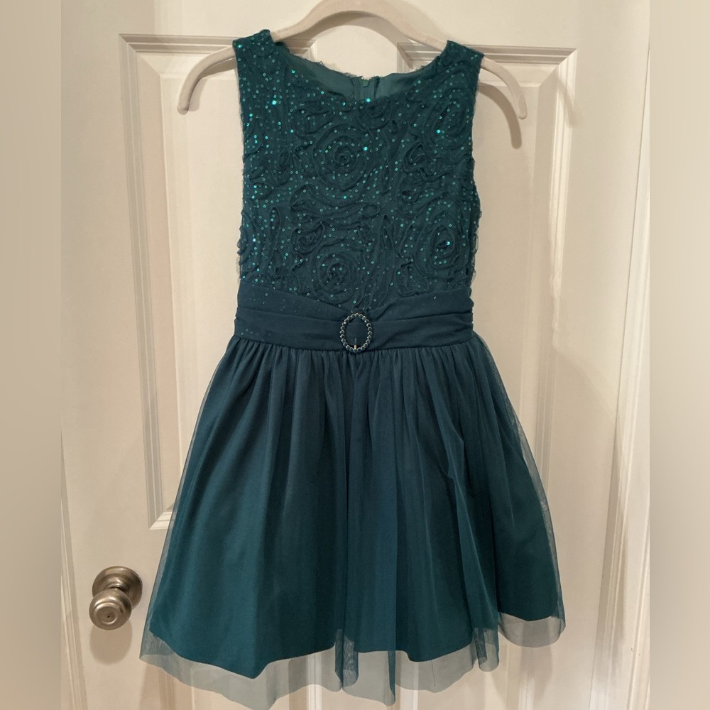 Beautiful Teal Green Girl’s Formal Dress ~ Size 14